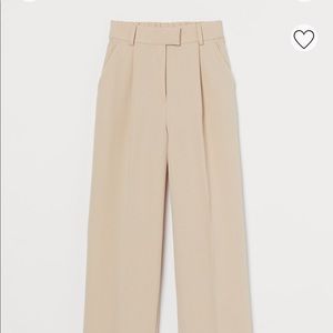 H&M US 6 linen wide leg trousers